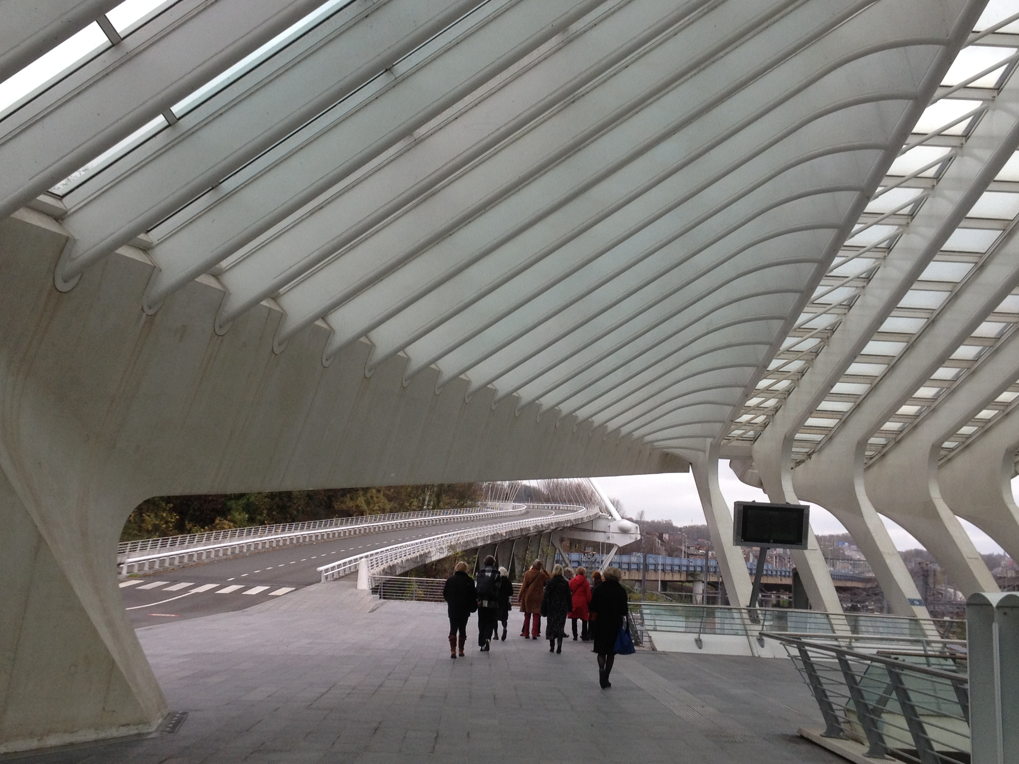 Rondleiding door Santiago Calatrava's treinstation in Luik, 15 november 2015